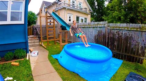 How to build a slide for pool - Builders Villa