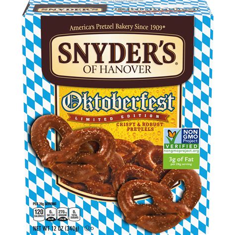 Snyder's of Hanover Oktoberfest Bavarian Pretzels, Limited Edition, 12 ...