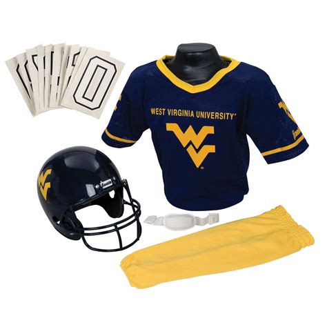 Franklin Sports NCAA West Virginia Mountaineers Uniform Set, Small - WGL-03