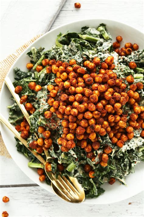 Garlicky Kale Salad With Crispy Chickpeas Pictures, Photos, and Images for Facebook, Tumblr ...