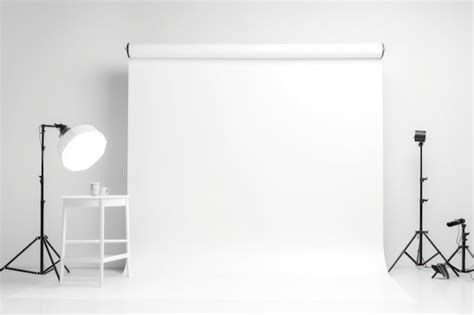 Premium AI Image | White studio with lights