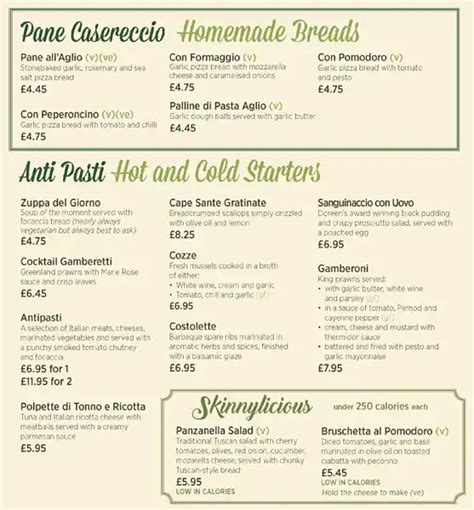 Menu at The Italian Farmhouse restaurant, Houghton le Spring