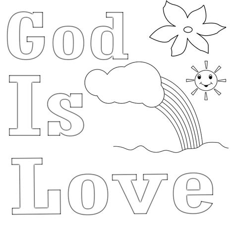 Top God Is Love Coloring Pages And Show Your Love