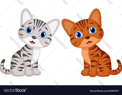 Vector illustration of Cute baby cat cartoon. Download a Free Preview or High Quality Adobe ...