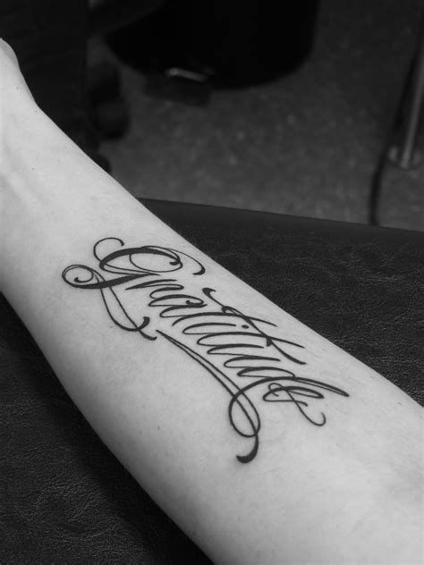 “Gratitude” tattoo - Fonts In Use