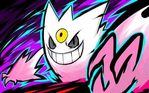 Experience the spooky world of Gengar background PC and eerie designs