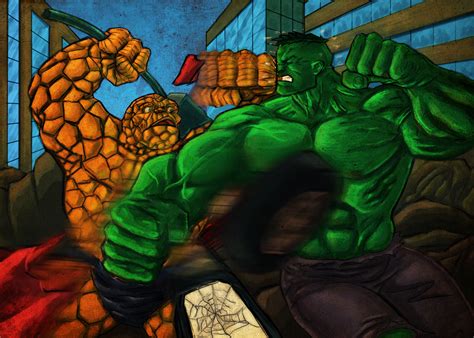 Hulk vs Thing 2 by Dreee on DeviantArt