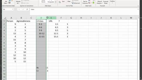 Grouped frequency in Excel - YouTube