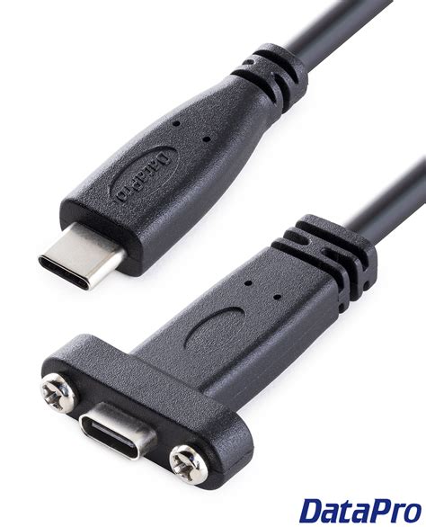 USB-C Panel Mount Extension Cable -- DataPro