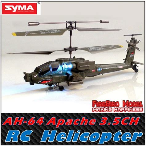 SYMA S109G AH 64 "Apache" 3.5CH Indoor RC Helicopter , Radio remote ...