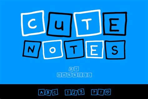 Cute Notes Font by Dadiomouse · Creative Fabrica | Cute notes, Note ...