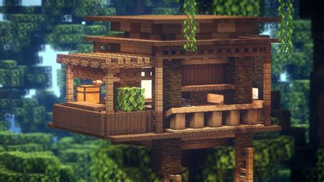 Minecraft : How to build a Jungle Tree House Minecraft Map