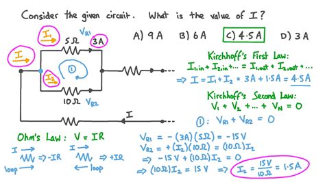 Question Video: Using Kirchhoff’s Laws to Calculate Current in a ...