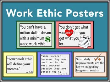 Work Ethic Posters by Activities by Jill | Teachers Pay Teachers