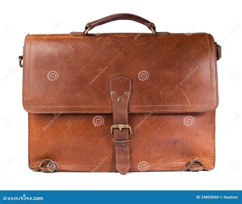 Vintage Leather Briefcase Stock Photo - Image: 24803840