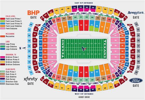 Houston Texans Interactive Seating Chart with Seat Views