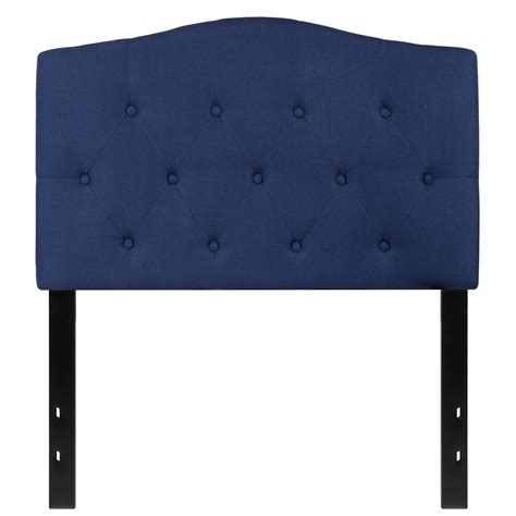 56.25" Navy Blue Fabric Cambridge Tufted Upholstered Twin Size ...