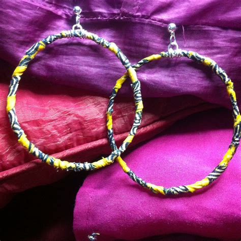 Yellow Ankara Earrings | Ankara earrings, Fabric earrings, Bangle set