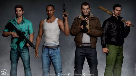 Artist turns old GTA characters into lifelike 3D models | TechSpot