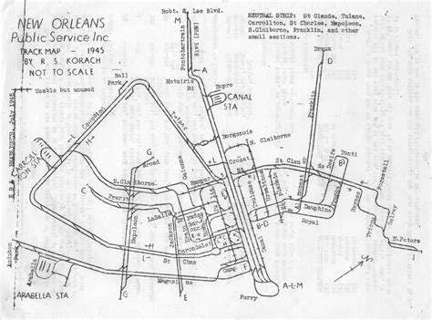 Historical Map: New Orleans Streetcar Trackage... - Transit Maps