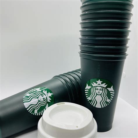 Starbucks Reusable Green Hot Cup Plain 16oz Starbucks Hot | Etsy