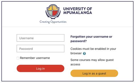 UMP Moodle Login