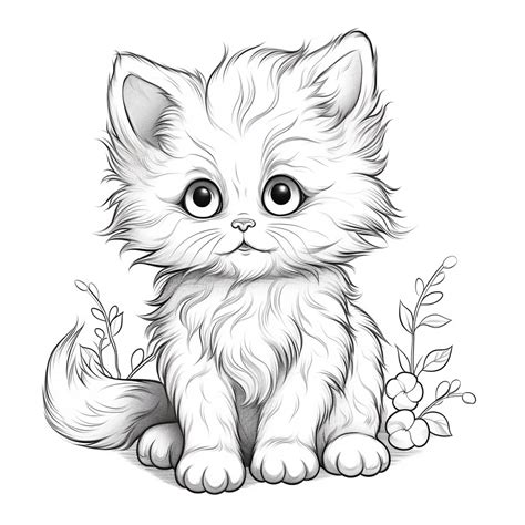 Little Fluffy Kitten * Coloring Page » Zumipic