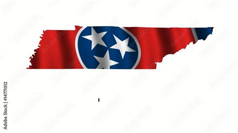 Tennessee Flag as the territory Map Stock Video | Adobe Stock