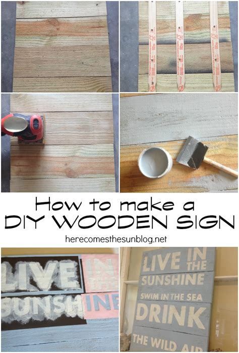 How to Make a DIY Wooden Sign | Here Comes The Sun