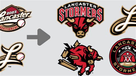 Lancaster Barnstormers rebrands to 'Lancaster Stormers' includes bull mascot, new logo