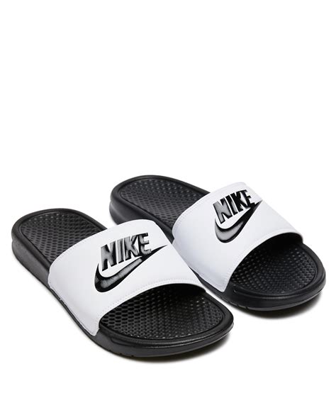 Nike Mens Benassi Just Do It Slide - White Black | SurfStitch