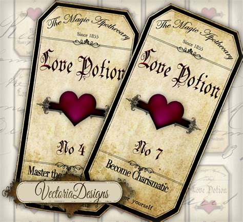 Printable Love potion labels by VectoriaDesigns on DeviantArt