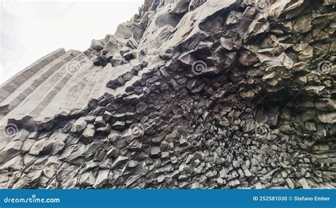 Basalt Columns at Reynisfjara Beach Near Vik in Iceland Stock Photo ...