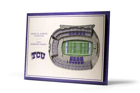 TCU Horned Frogs 3D Wood Stadium Replica (5 Layer) — 3D WOOD MAPS ...