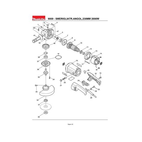 Makita Spare Parts for Angle Grinder 9069