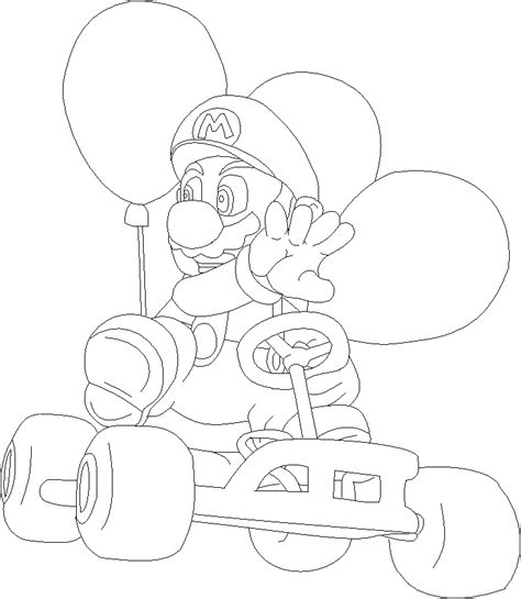 Mario Kart 64_Mario Outline by MotherGarchomp622 on DeviantArt