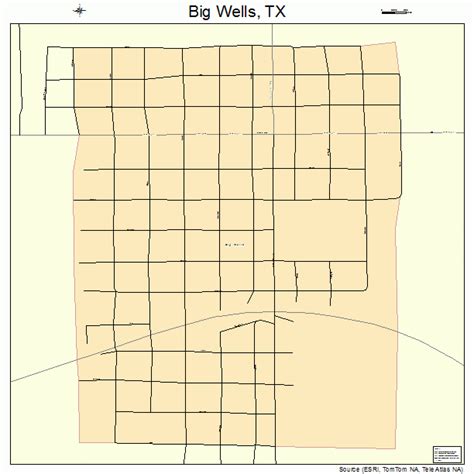 Big Wells Texas Street Map 4808260