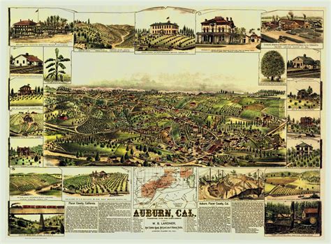 Auburn, California 1887 - Kroll Antique Maps