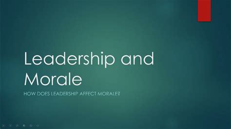 Leadership and morale: How does leadership affect morale? - YouTube