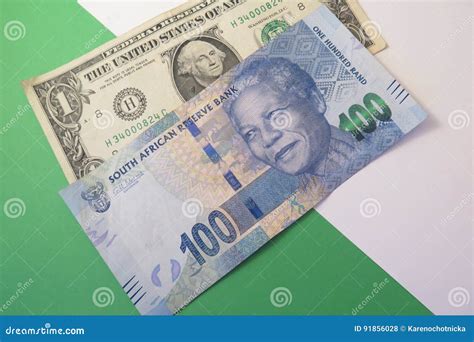 Exchange Rate US Dollar and South African Rand Stock Photo - Image of dollar, trading: 91856028