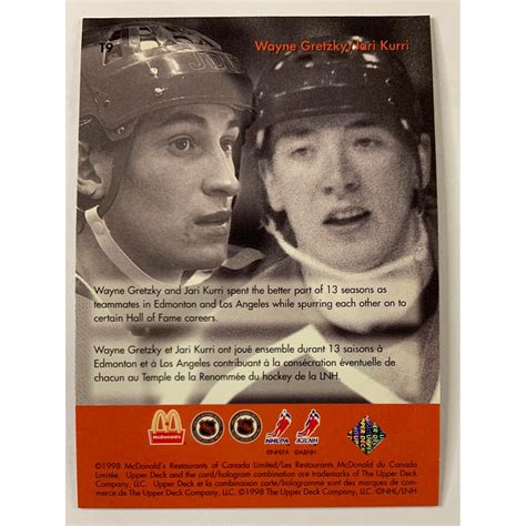 1997-98 McDonalds Jari Kurri Gretzky Teammates