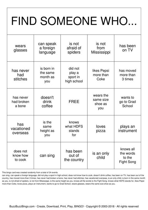 Getting to Know you! Bingo Cards to Download, Print and Customize!