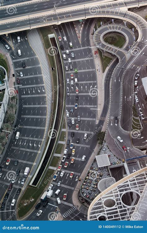 Aerial View of a Road System in Dubai Stock Photo - Image of aerial ...