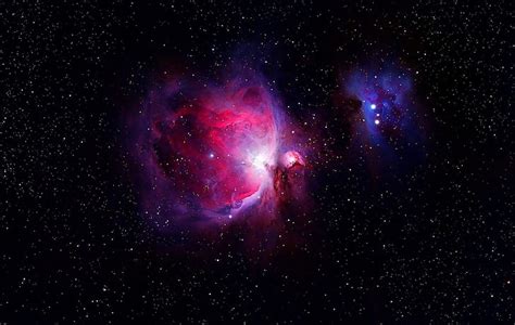 HD wallpaper: black, purple, and blue galaxy, Great Orion Nebula, space ...