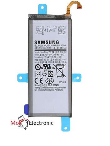 Samsung SM-A600F Galaxy A6 (2018) Battery 3000 mAh (Original Service Part) - Mr. Electronic ...