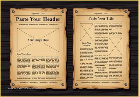 Old Newspaper Template Free Download Of Alte Zeitungsvektor Vorlagen Kostenlose Vektor Kunst ...