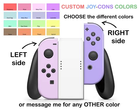 Solid Pastel Colors Nintendo Switch Skin Custom Multi-color - Etsy