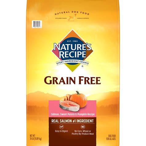 Nature's Recipe Grain-Free Salmon, Sweet Potato & Pumpkin Dry Dog Food ...
