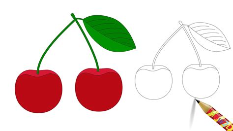 Cherry Drawing Easy - Drawing.rjuuc.edu.np