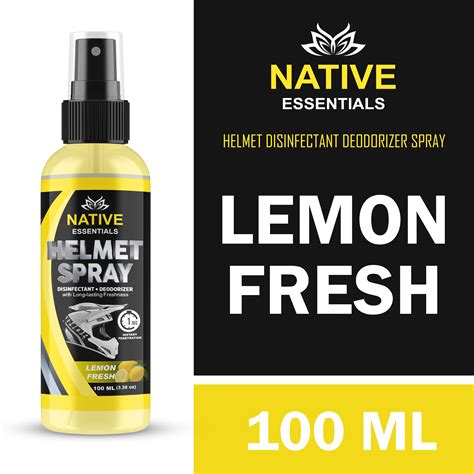 (Lemon Fresh scent) HELMET DISINFECTANT DEODORIZER SPRAY antibacterial ...